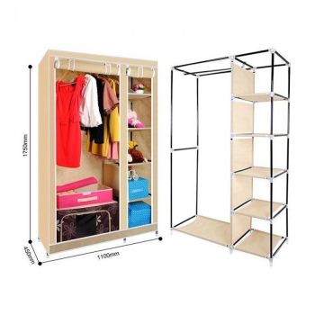 Foldable Storage Wardrobe with Protective Cover